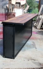 Comptoir bar sur mesure  meuble industriel bois et mètal décoration