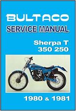 BULTACO Workshop Manual Sherpa T T350 T250 198a & 199a 1980 & 1981