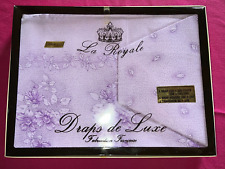 Vintage bedding set sheet + fitted sheet + bolster cover made in France