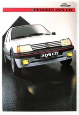 PEUGEOT 205 GTI Car Sales Brochure c1986 #1C 495 NL Dutch Text