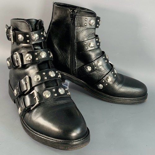 Maje taille cuir noir - taille, 9
