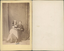 Dwarves, dwarf, freak vintage CDV albumen business card, CDV, albumen print