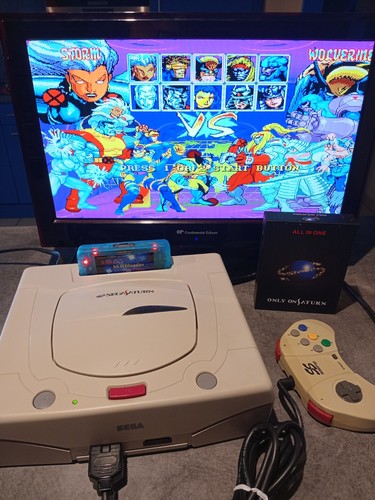 Console sega saturn blanche - console,