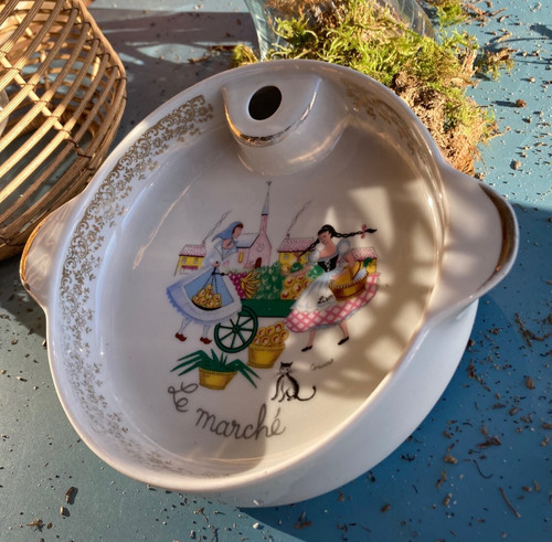 Assiette chauffante - , en