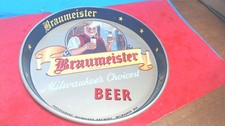Vintage-BRAUMEISTER- Beer Tray- Independant Milwaukee Brewery 1950's 12" Nice