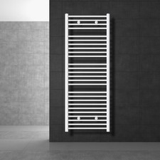 Radiateur de bain Sahara blanc raccordement latéral sèche-serviettes au choix