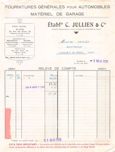 1931 fournitures generales - fournitures,