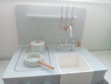 Cuisine bois jouet avec 6 accessoires | Gris