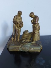 L'angélus groupe en régule de J Catineau XIX°