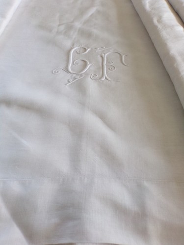 Grand drap lin monogramme - en,