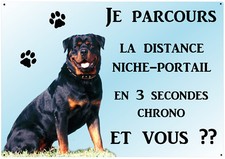 Plaque chien métal rottweiler - métal,