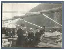 Norway, A bord de l&#039;Ile de France Vintage silver print.  Silver Print