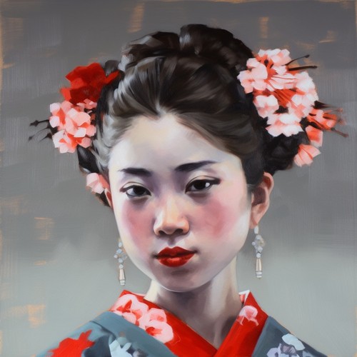 Série geisha 50x50 - série, –