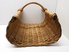 *ANCIEN PANIER A BUCHES PORTE BUCHES OSIER A POSER PRES DE LA CHEMINEE DECO   D