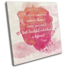 Twiggy Quote Iconic Celebrities SINGLE TOILE murale ART Photo Print