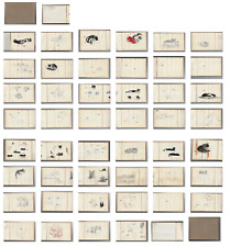 1964 - 1971 Drawing Album of 84 Cat Drawings and 11 Dog Drawings