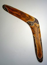 Boomerang Aborigène signé