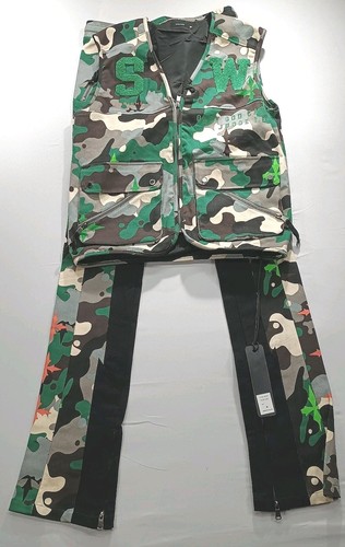 Vie riche camo vest pant - vie,