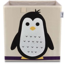Boîte de rangement en tissu pour enfant "pingouin", compatible Ikea Kallax