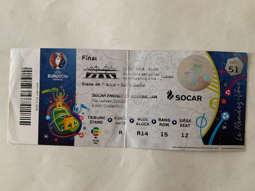 Ticket match uefa euro 2016 - ticket,