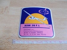Autocollant Planeur ASW 20 F.L
