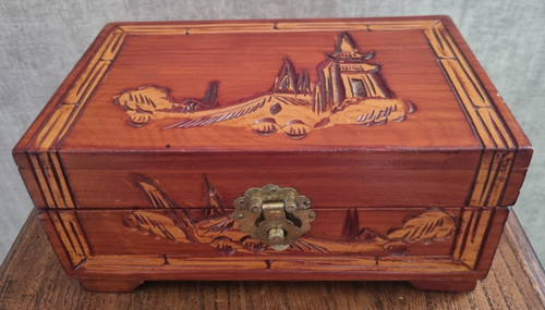 Boîte bijoux asiatique - boîte, à
