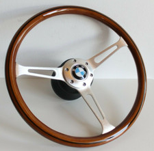 Volant compatible avec BMW Bois Argent E24 E28 E30 E32 E34 Bois 85-91'