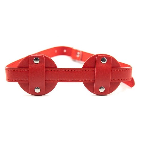 Bandeau rouge yeux masque cuir - masque,