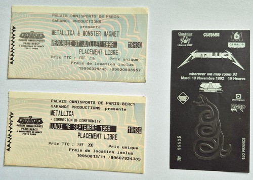 Metallica paris bercy billets - metallica,