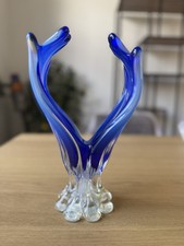 Vase En Verre (Murano?) Bleu