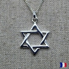 Pendentif croix juive étoile