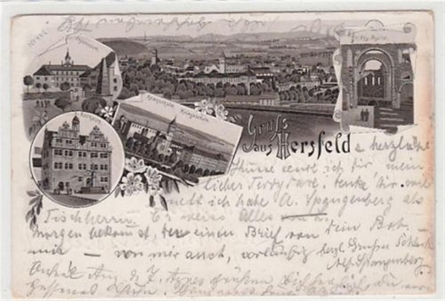 Bad hersfeld lithograph town - bad, lithograph.