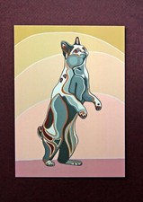 carte postale chat Maneki Neko