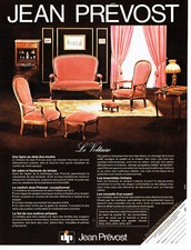 Publicité Advertising 107  1977  sièges fauteuils Voltaire Jean Prévost