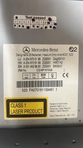 Autoradio origine mercedes - autoradio,