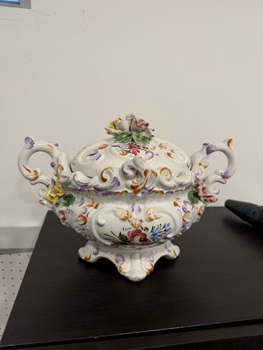 Soupière porcelaine style - soupière,