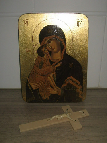Icône sur bois byzantine - bois, la