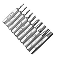 Jeu de 10 embouts torx de précision T3 T4 T5 T6 T7 T8 T9 T10 T15 T20 CV ......