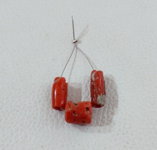 Perles de corail rouge italien naturel vintage perles en vrac corail méditerr...