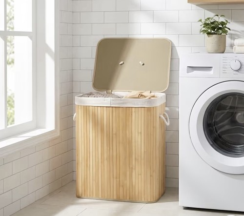 Panier linge bambou 120 l - à,