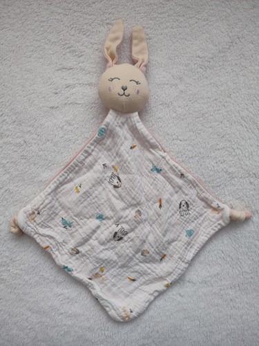 Doudou lapin beige rose - beige,