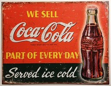Plaque métal vintage COCA