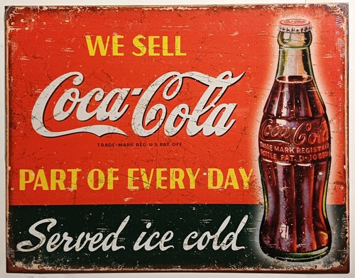 Plaque métal vintage coca - plaque,