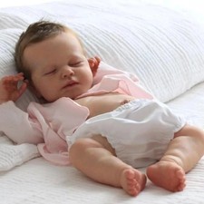 Sleeping 19in Lifelike Newborn Reborn Baby Doll Full Silicone Body Baby Gir