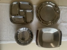 Lot 4 Plats De Service Inox