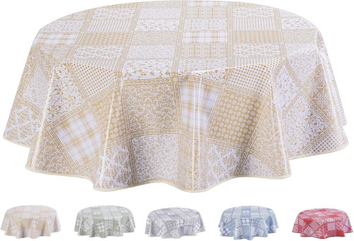 Nappe toile cirée pvc ronde - toile,