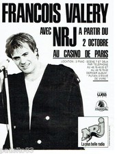 ADVERTISING 115 1987 François VALERY au Casino de Paris & radio NRJ