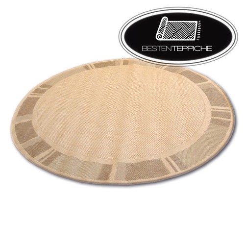Tapis rond moderne naturel - rond,