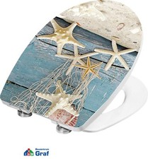 Cornat Siège de Toilette / Abattant Wc " Étoile Mer Thermoplastique Douce