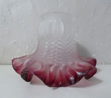 ancienne tulipe en pate de verre rose